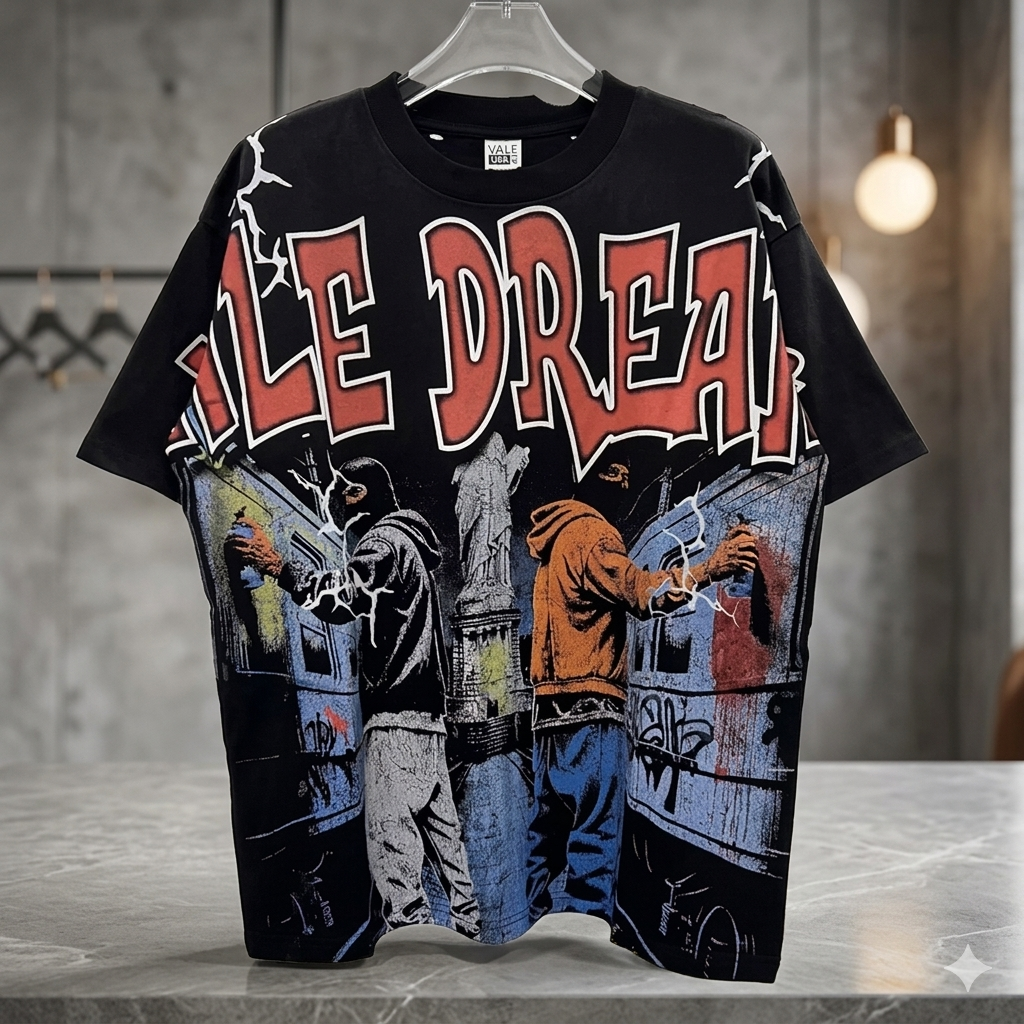 Black Cotton Big Tee