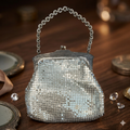Silver Mesh Evening Bag