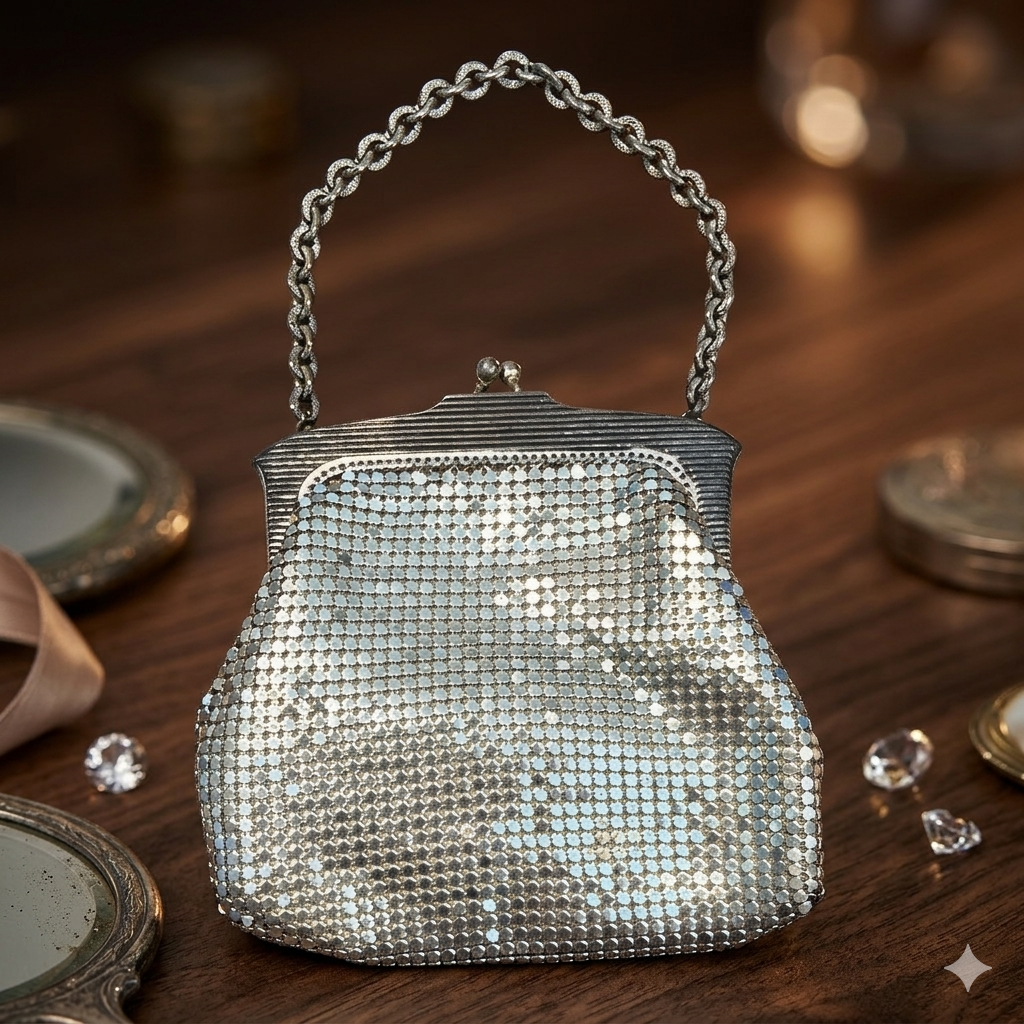 Silver Mesh Evening Bag