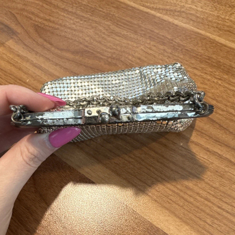 Silver Mesh Evening Bag
