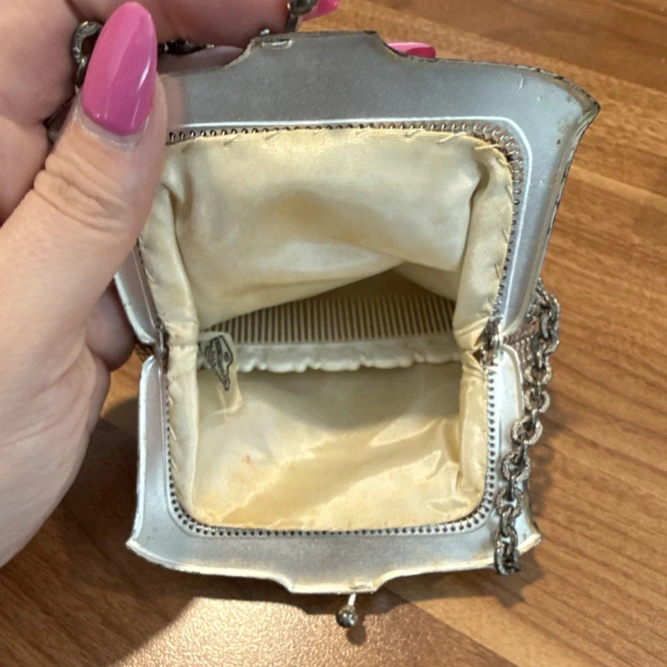 Silver Mesh Evening Bag