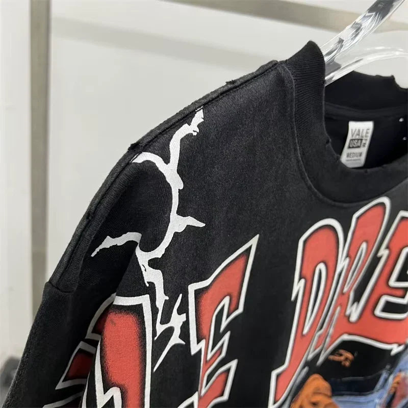 Black Cotton Big Tee